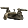 Burnished Brass Silver Sea Green Four-inch Bathroom Faucet Burnished Brass Silver Sea Green Four-inch Bathroom Faucet