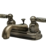 Burnished Brass Silver Sea Green Four-inch Bathroom Faucet Burnished Brass Silver Sea Green Four-inch Bathroom Faucet