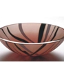 Fused Silk Screened Tempered Glass Vessel Sink