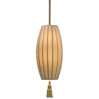 Honors Six-Light Pendant with Raw Silk Shade and Matching Tassel Honors Six-Light Pendant with Raw Silk Shade and Matching Tassel