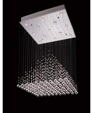 Cristallo Polished Steel Crystal Square Chandelier Cristallo Polished Steel Crystal Square Chandelier