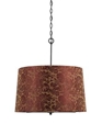 Big Shades Five- Light Merlot and Gold Damask Large Pendant Big Shades Five- Light Merlot and Gold Damask Large Pendant