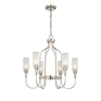 Seneca Satin Nickel Six-Light Chandelier