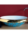 Ceramica Golden Blue Small Round Washbasin