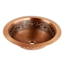Hammered Copper Bathroom Vessel Sink w/ Drain Hammered Copper Bathroom Vessel Sink w/ Drain