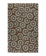 Coffee Shop Chocolate Brown Rectangular: 5 Ft. x 8 Ft. Rug