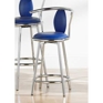 Nouveau Small Blue Chrome Stool Nouveau Small Blue Chrome Stool