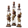 Circle Cluster Metal Candleholder, Set of Three Circle Cluster Metal Candleholder, Set of Three