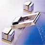 Fountain Polished Chrome and Dyna-Brass Widespread Faucet