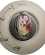 K-262-PS - Antique Peonies & Ivy ceramic dial plate and handle inset