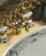 K-258-RF - Antique The Rod and the Fly ceramic handle insets and skirts