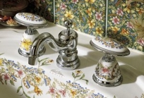 K-258-FL - Antique™ English Trellis ceramic handle insets and skirts