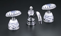 K-258-TF - Antique™ Ankara™ ceramic handle insets and skirts K-258-TF - Antique™ Ankara™ ceramic handle insets and skirts
