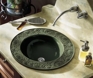 K-14282 - Water Lilies™ design on Camber® self-rimming lavatory, less faucet drilling