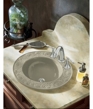 K-14282-12 - Water Lilies™ design on Camber® self-rimming lavatory with 12" faucet drilling