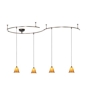 Amber/Bronze Four-Light Monorail Kit