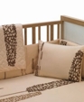 pea berry  mocha crib set