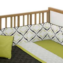 dottie  lime noir    crib set