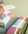 blocks tangerine | duvet + shams