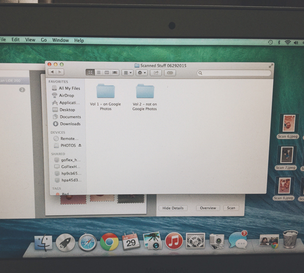 Store a ton of family photos by scanning them to a hard drive