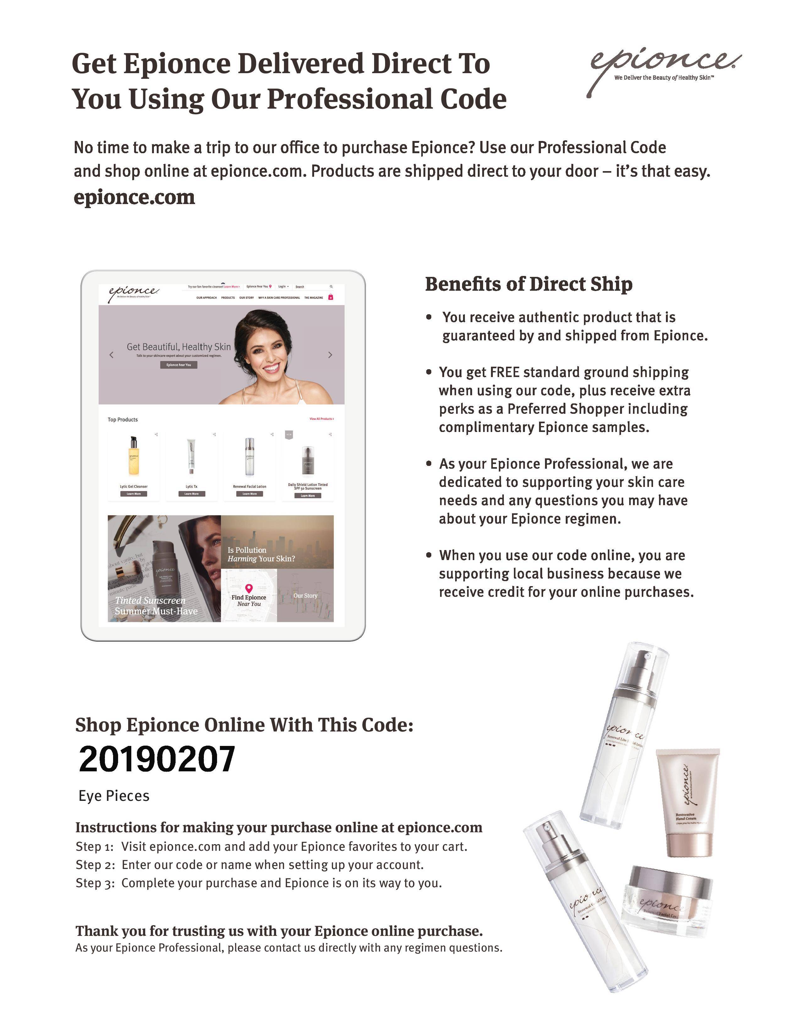 Eye Pieces Shop Epionce Info Sheet page 001