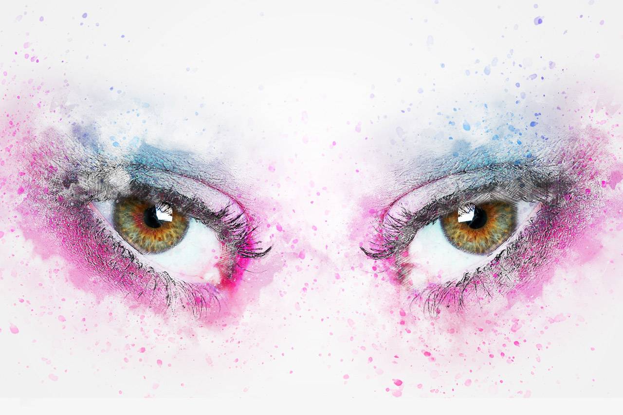 colorful eyes staring at you