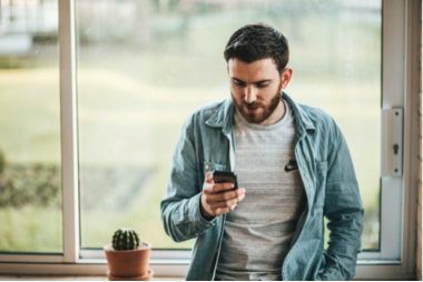 man and phone