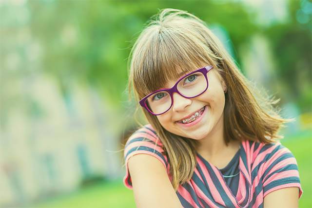 Brampton child with myopia and glasses
