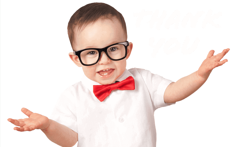 Little boy saying thank you