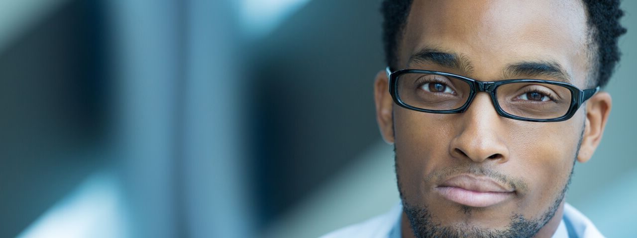African American Man wearing eyeglasses