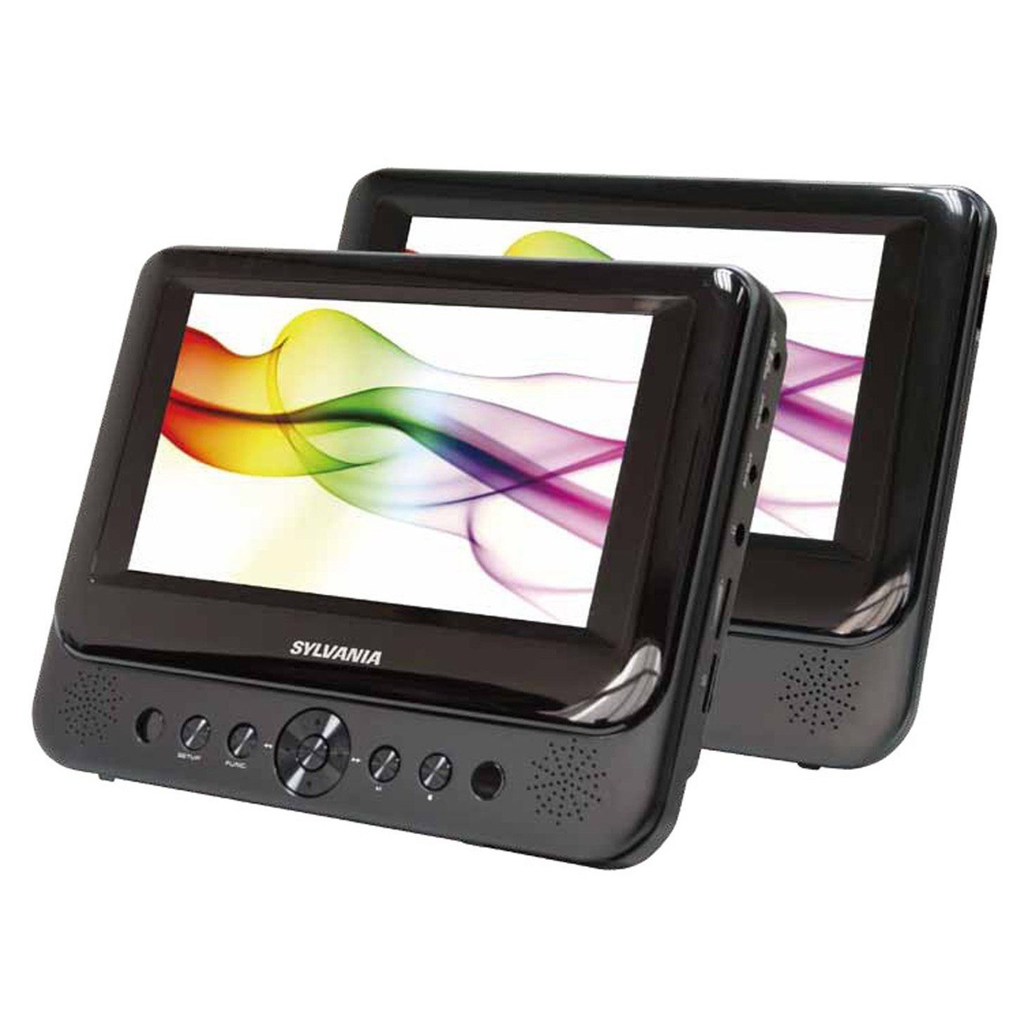 Sylvania 7 inch Dual Widescreen LCD Display Portable Travel DVD Player