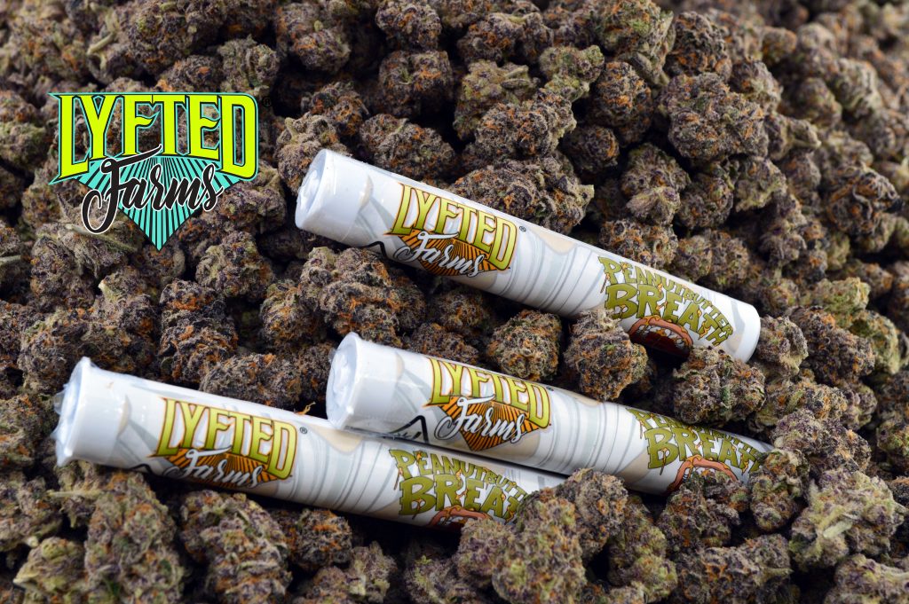 Review Lyfted Farms’ Peanut Butter Breath PreRolls Emerald