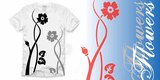 "Flowers" by _AleGalli_ Flowers tee shirt design by _AleGalli_ - Alessandro Galli
