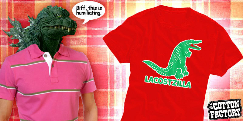LacostZilla tee shirt design by george - George Lampman