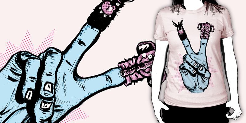 Peace Parties tee shirt design by cajun metal - Josh Elowsky