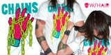 CHAINS !!!! tee shirt design by skull with hair - skull with hair
