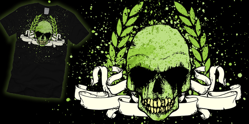 Skull Crest tee shirt design by noFunk - Dan