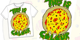 THIS IS PIZZA! tee shirt design by tomiscolour - Thomas Cronin