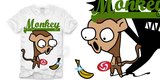 "Monkey" by _AleGalli_ Monkey tee shirt design by _AleGalli_ - Alessandro Galli