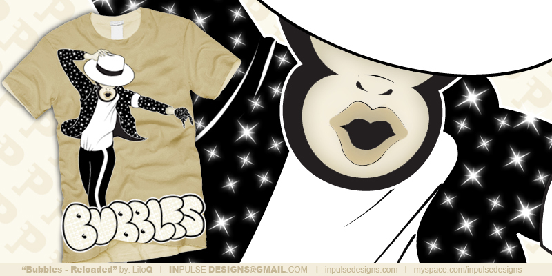 Bubbles tee shirt design by LitoQ - Daniel Quintana