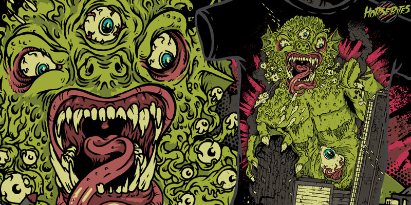 "Rockett-Monster Vagina Gut Eyeball Dude" by horsebites Rockett-Monster Vagina Gut Eyeball Dude tee shirt design by horsebites - HORSEBITES