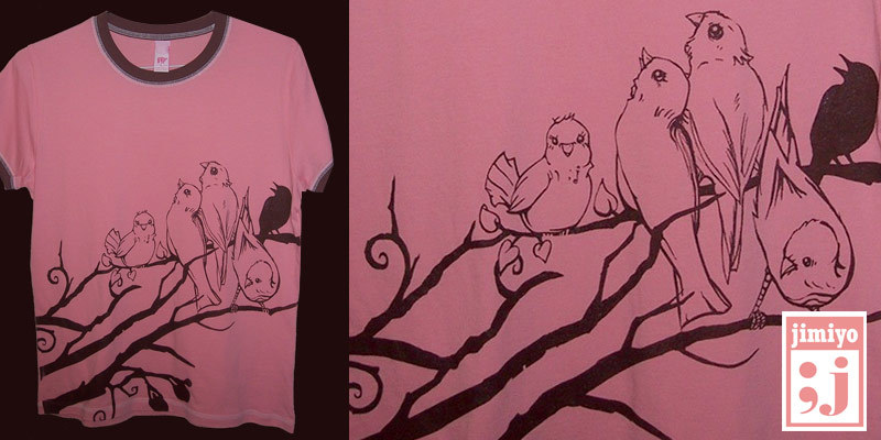 "Lovebirds" by jimiyo Lovebirds tee shirt design by jimiyo - Jimi Benedict