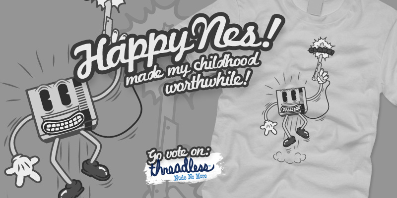 "HappyNes v.2" by wyel HappyNes v.2 tee shirt design by wyel - Yowan