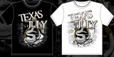 Texas in July tee shirt design by volatile v - Andrew Zell
