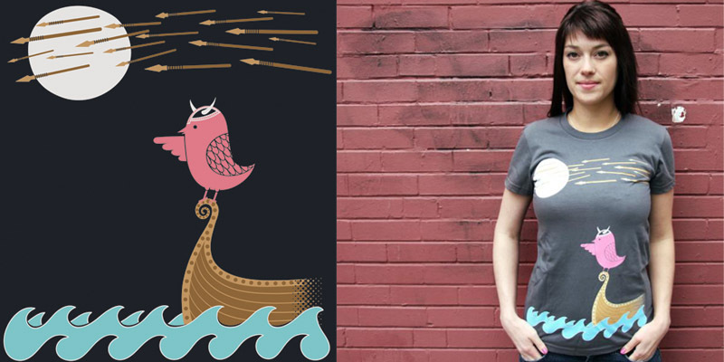 Viking Bird tee shirt design by Tonteau - Tonteau