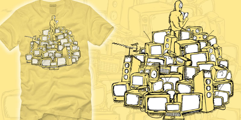 "Media Blitz" by noFunk Media Blitz tee shirt design by noFunk - Dan
