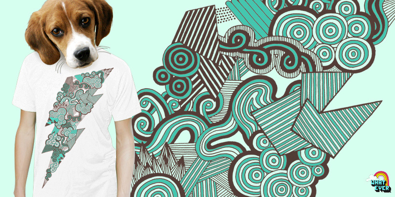 Doodle Bolt tee shirt design by RikkiB - RikkiB