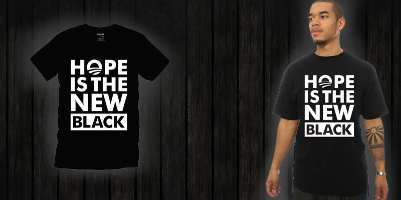Barack Obama 'Hope is the New Black' Tshirt image