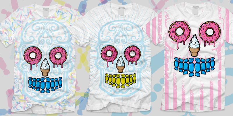 "The real sugar skull" by godmachine The real sugar skull tee shirt design by godmachine - Mr G. Machine