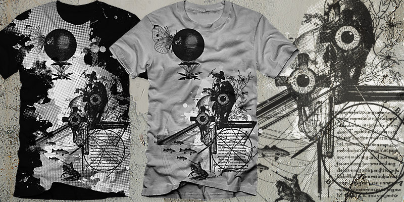 Heaven and Earth tee shirt design by collisiontheory - aj dimarucot